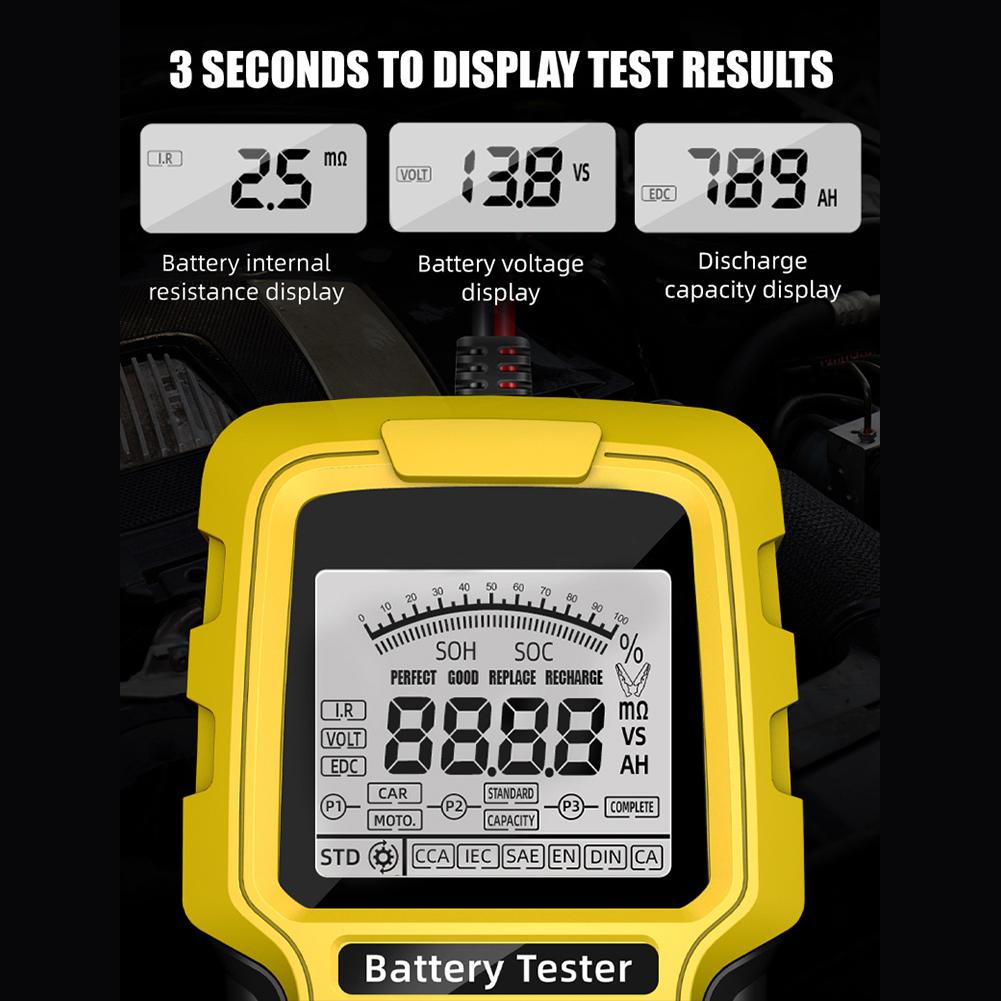 Car Battery Tester With LCD Display Battery Analyzer Test Tool, Scanner Diagnostic Digital Analyzer For Cars, Trucks Motorcycles