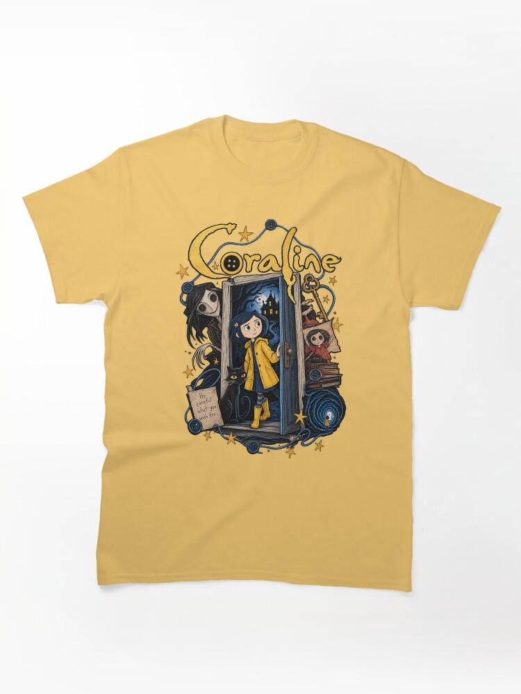 Coraline Vintage Coraline, Coraline Yellow Raincoat Graphic, Dark Fantasy Gothic Horror Classic T-Shirt