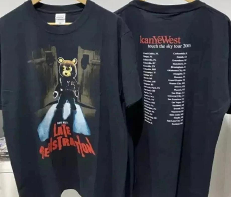 NEw Apparel Kanye West Late Registration 2005 Vintage T-Shirt Unisex Gift Fans XXXL