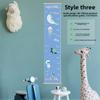 2M Height Child Growth Chart Removable Catoon Pattern Height Chart Growth Ruler Wall Hanging Height Measure Ruler