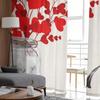 Valentinstag Liebe Blume Glas Flasche Gardinen für Wohnzimmer Küche Fenster Vorhänge Schlafzimmer Tüll Voile Vorhänge