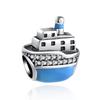 New 925 Sterling Silver Shell Bikini Steamship Fish Pendant Bead Charm Fit Original  Bracelet for Women DIY Jewelry Gift