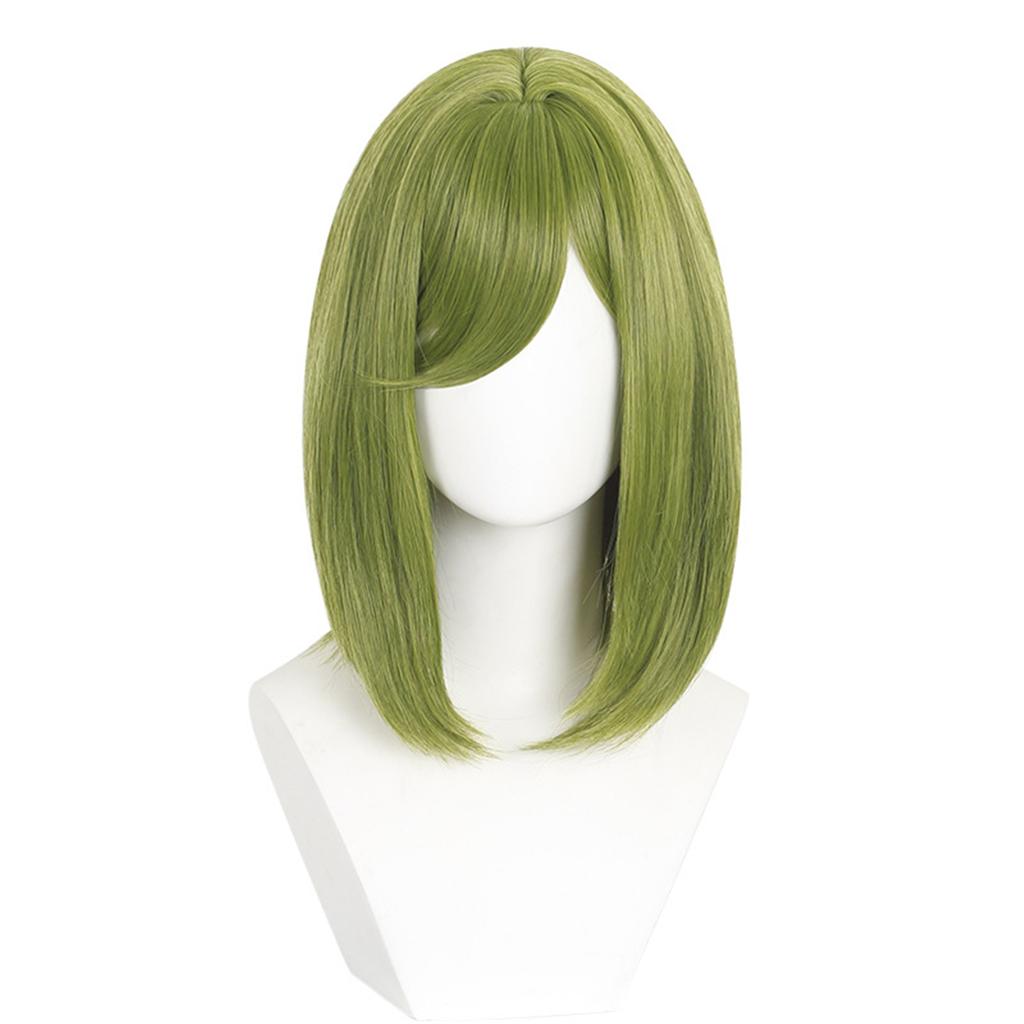 Women Cosplay Wig Green Short Hair Heat Resistant Halloween Party Prop Cosplay Women