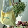 Korean Sweet Wind Canvas Bag Women's Niche Simple Letter Printing Shoulder Bag Commuter Large Capacity Tote Bag Tide
