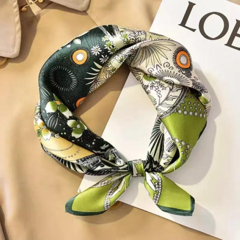 100% Silk Scarf Custom Print Silk Twill Square Scarf for Woman Digital Print Silk Scarf With Your Own Design Neck Ties