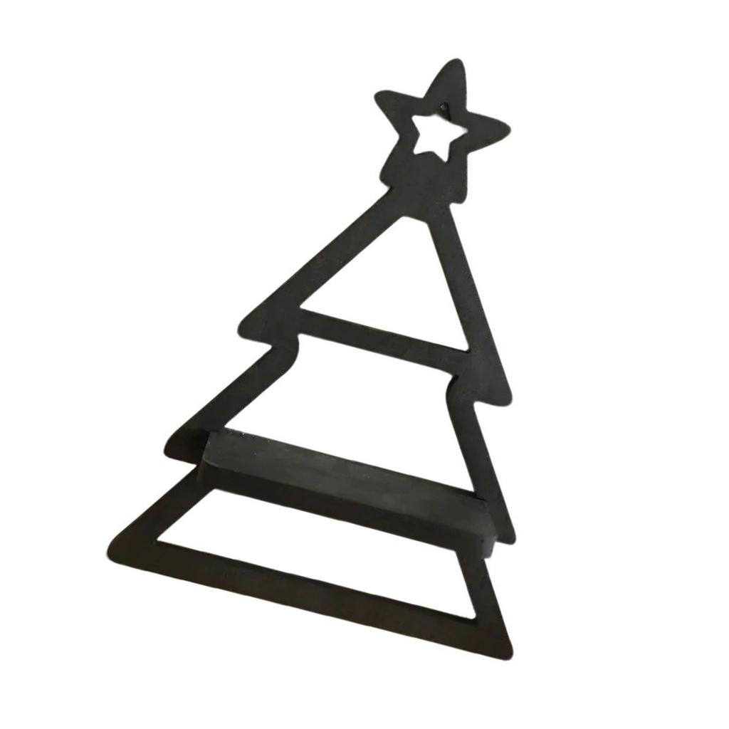 Elegant Wood Christmas Tree Storage Rack Wall Hanging Shelf for Home and Office Decors Candle Display Floating Shelves