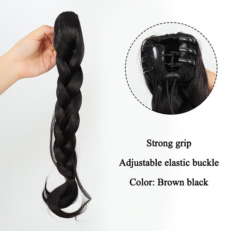 Synthetic Wig Braid Female Catch Clip Ponytail Lazy Temperament Braided Hair Long Braid Low Braided Fake Ponytail