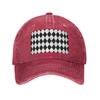 Harlequin Plaid playing cards Denim Cap Casual Baseball Caps Adjustable Hat Summer Unisex Baseball Hats