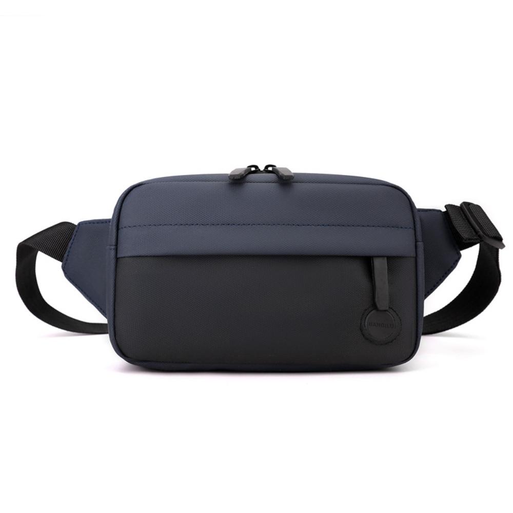 

Waterproof Nylon Chest Bag Adjustable Shoulder Strap Small Crossbody Bag Unisex темно-синий
