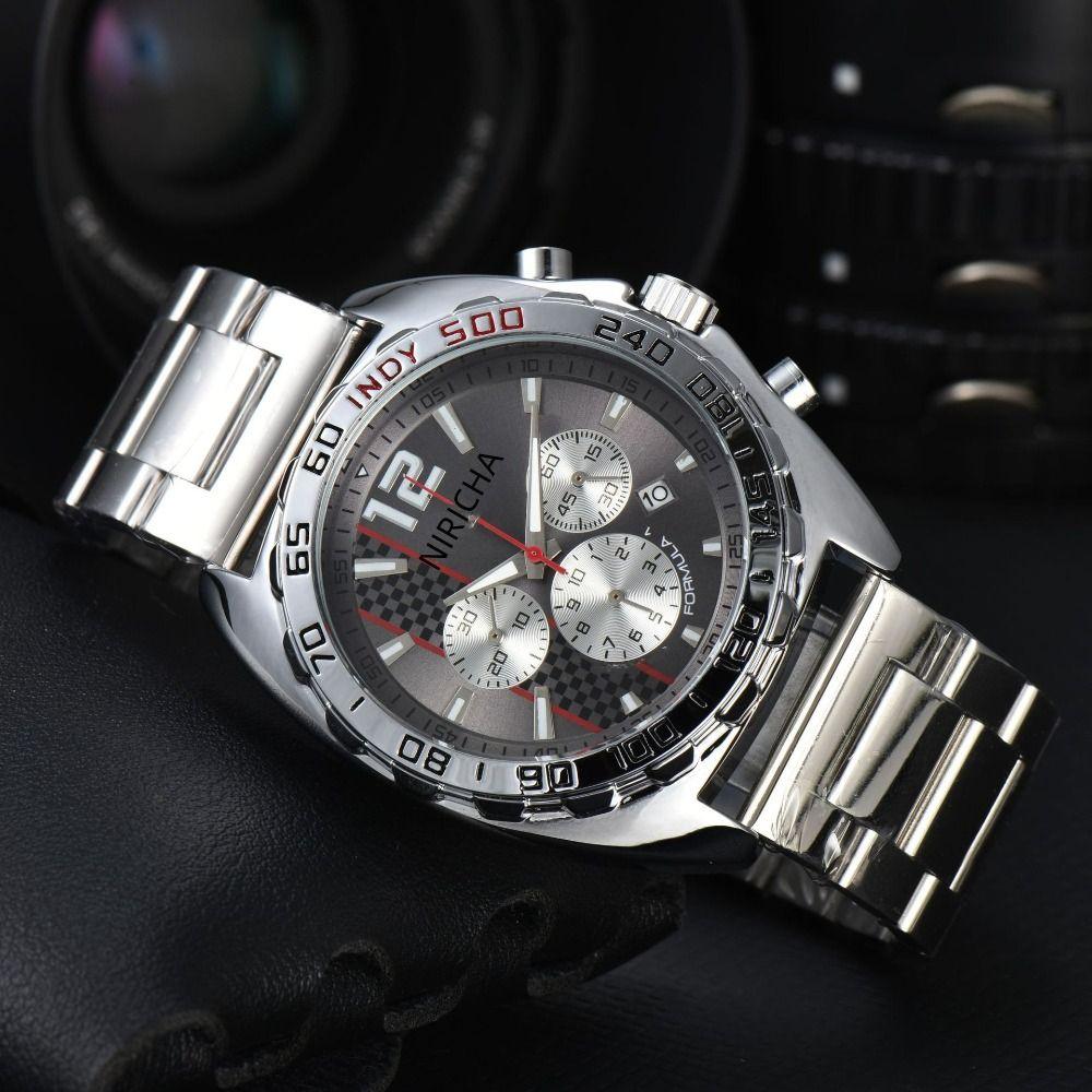 Stainless Steel Casual Watches Quartz Movement Chronograph New Fashion Style Clock