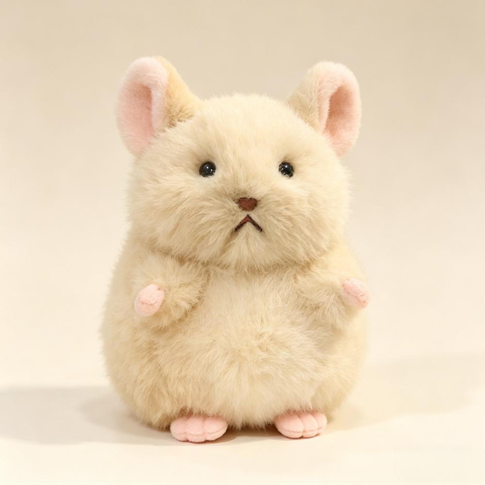 Kawaii Chinchilla Pluche Zacht Pluizig Knuffeldier Schattige Chinchilla Pop Voor Kinderen Kerst Verjaardagscadeau Woondecoratie 15cm geel