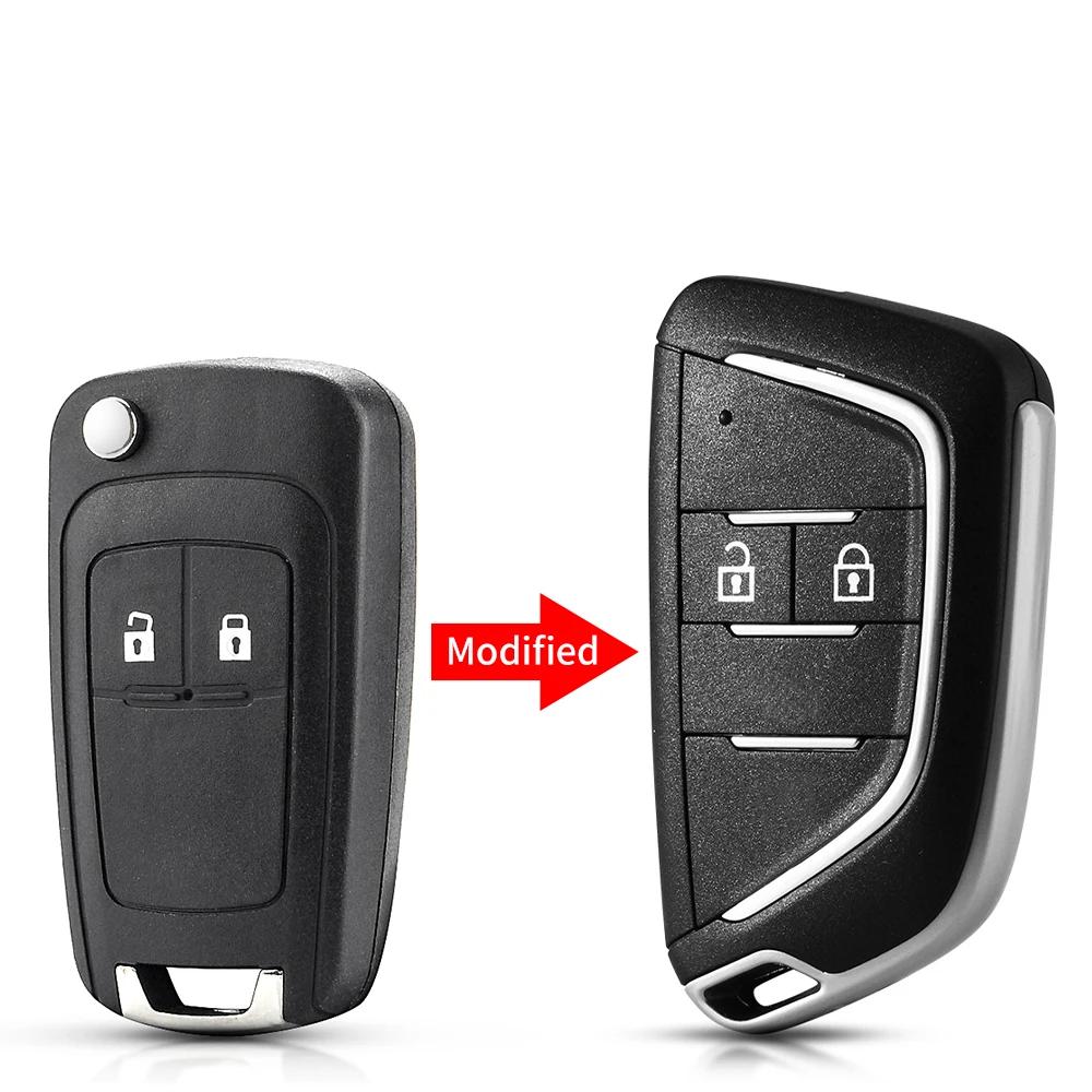 New Modified Flip Remote Key Shell Case 2/3/4/5 Buttons For Chevrolet Cruze Epica Camaro For Opel Vauxhall For Buick