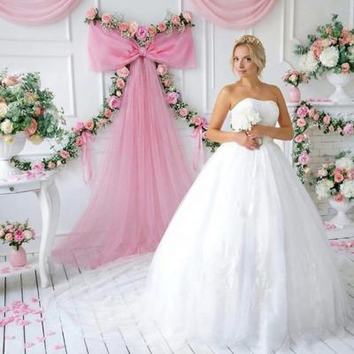 Decoração de Laço Grande de Organza 39 x 59 Polegadas Laço Gigante de Tule com Amarração e Caudas Longas de Fita para Casamento Dia dos Namorados Decoração de Parede de Fundo para Festa