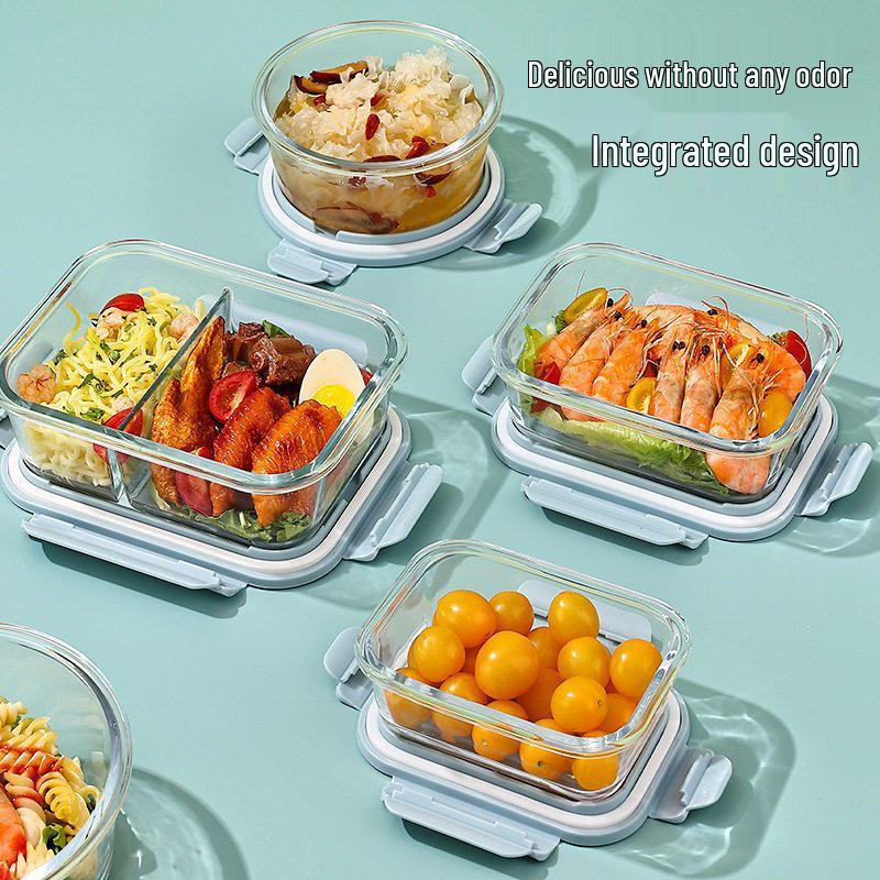 Microwaveable Glass Lunch Container for Women - Bento Box & Fruit Preservation Bowl