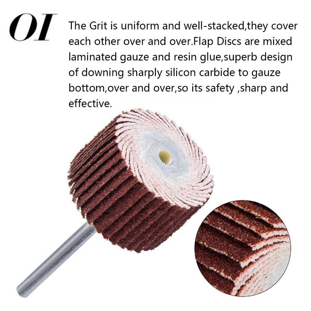 Multiple Sizes Sander Wheels Aluminum Oxide Coated Flap Wheels Die Grinder Flap Wheel  For Dremel