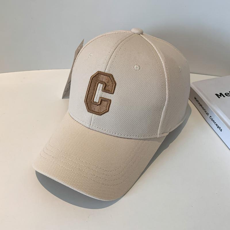 Simple Letter C Embroidered Baseball Cap For Men Women Solid Color Adjustable Sun Hat Unisex Casual Hip Hop Urban Street Style Dad Trucker Cap