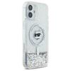 Karl Lagerfeld Klhmp16Slgchsgh Iphone16 6.1 Hardcase Transparent Liquid Glitter Choupette Head Magsafe