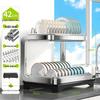 Jiabangshou Stainless Steel 2-Tier Countertop Dish Drying Rack