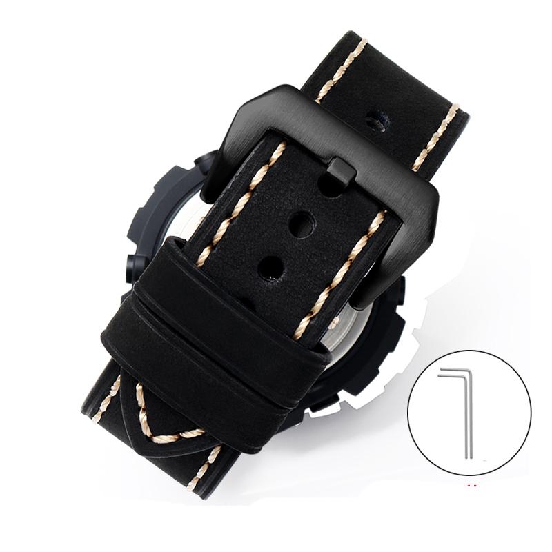Retro Leather Watchband Adapt to G-SHOCK C-asio MTG-B1000 MTG-G1000 Watch Band Strap 26mm Modified MTGB1000 Classical Bracelet