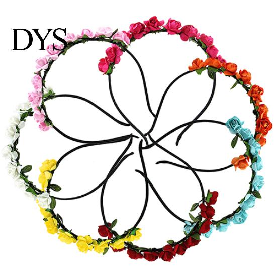 Corona di Fiori di Rosa Fascia per Capelli da Festival Ghirlanda da Matrimonio Accessorio Fascia per Capelli Floreale