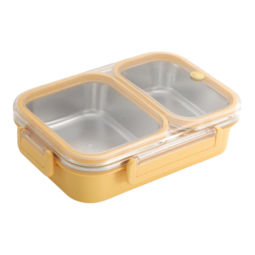 Stainless Steel Lunch Box Divided Food Storage Box Portable Food Container School/Office