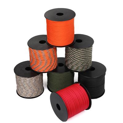 50M 7 Çekirdekli Paracord Halat Dış Mekan Polyester Paraşüt Kablosu Kamp Hayatta Kalma