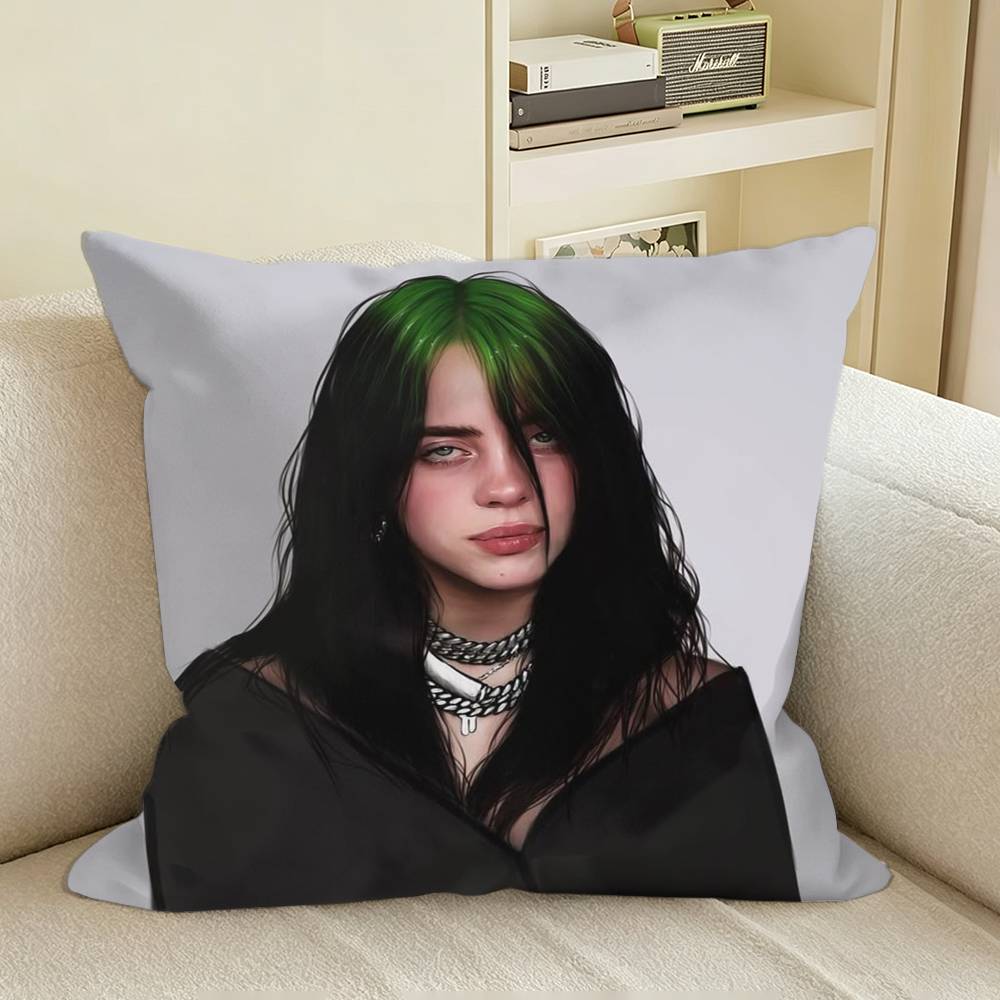 Album CoverS BBillieS EEilish Patten Square Sofa Pillow Cover Solid Color Living Room Home Decor Cushion Case