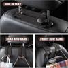 2 In 1 Car Rear Seat Back Hooks Headrest Hook Hanger Handbag Clip Universal Double Hooks Holder Storage Car Interior Accessories