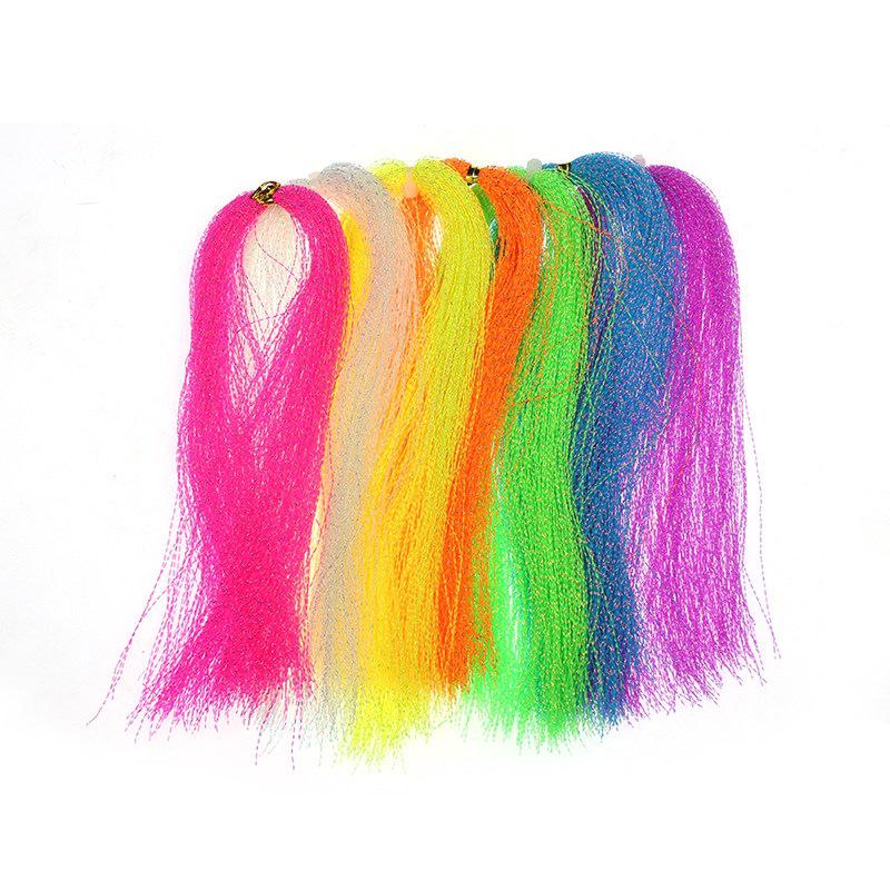 Luminous UV Spiral Silk Fishing Jig Hook Tying Material