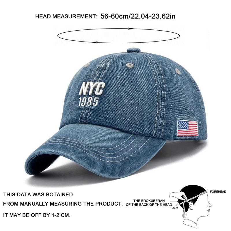 Men and Women Denim Baseball Cap Fashion Letters Embroidery Adjustable Outdoor Sunshade Hip Hop Hat Trucker Hats Golf Caps