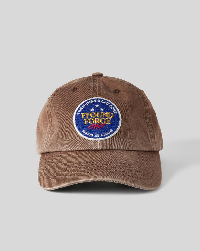 HUMAN N CAT Pound Circle Wappen Washed Ball Cap [Brown]