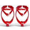 Geartle Sport Bottle and Bicycle Drink Holder for Road Bikes and Cross Set of 2 Cage, Ultra-Lightweight Soft, Bikes, 23g, (Red)