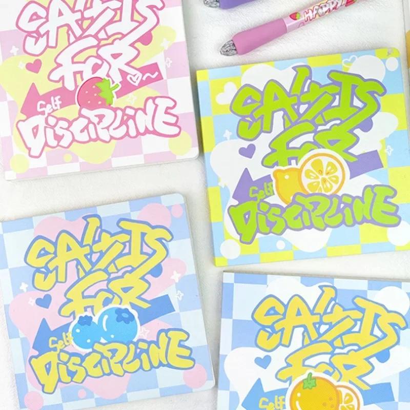 

Милый мультфильм с буквами и фруктами, квадратная сетка для блокнота, внутренние страницы, многофункциональный дневник-планировщик «сделай сам», канцелярские принадлежности для девочек Kawaii