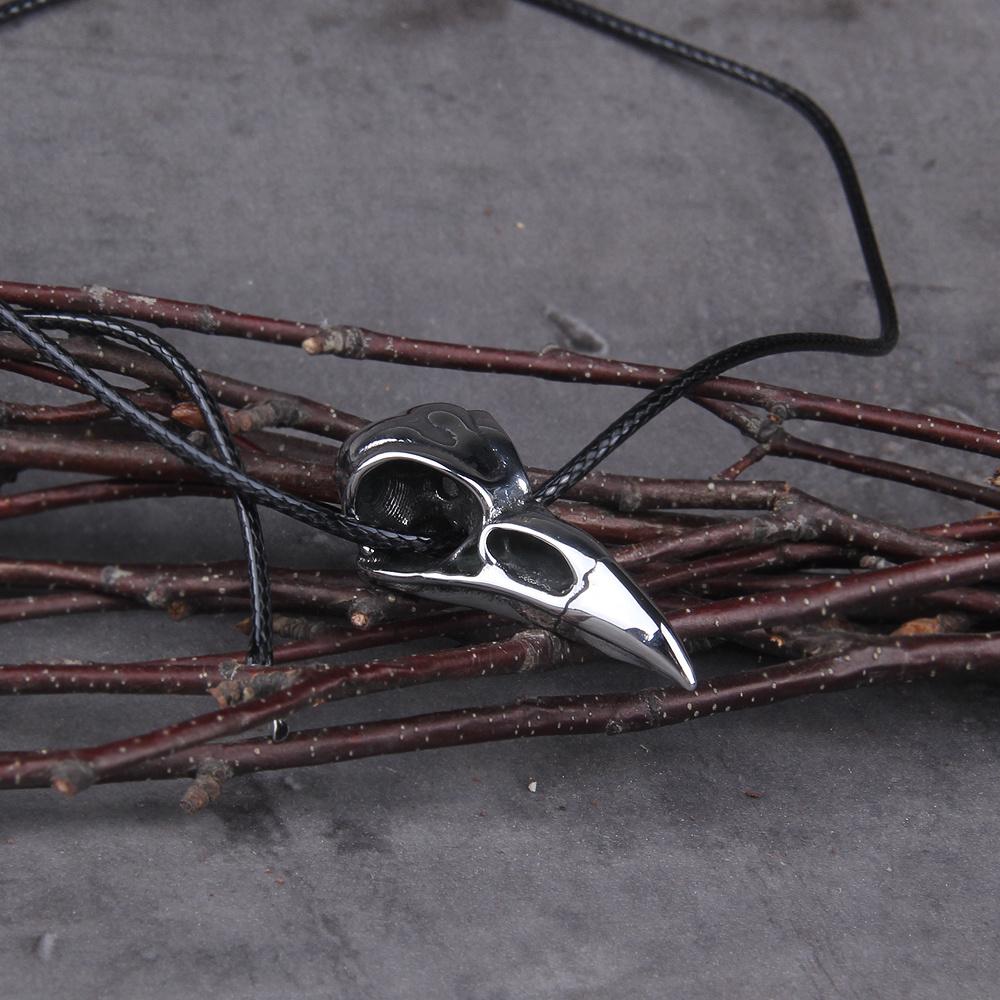 1 stk Mini Crow Skull Halskjede Replica Crow Magpie Crow Poe Steampunk Gift Creative Zombie Gift, smykker for menn og kvinner