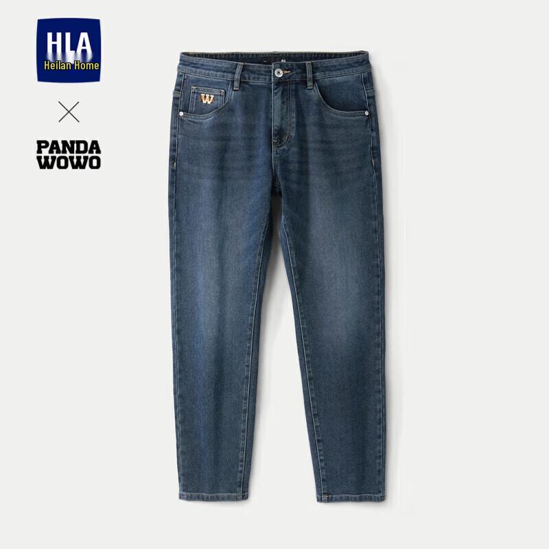 

Мужские зауженные джинсы HLA с вышивкой панды XL