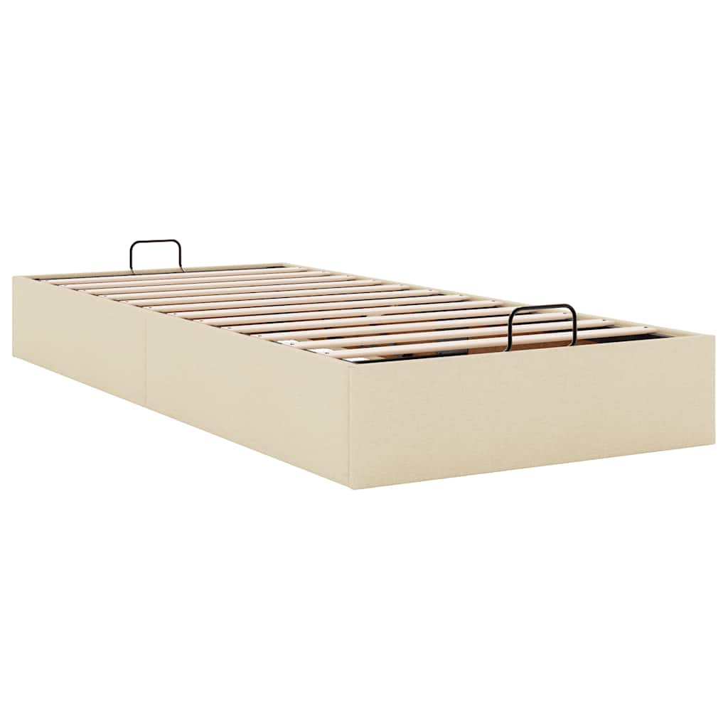 Vidaxl Struttura Letto Ottoman senza Materasso, Crema, 90X200 Cm, Tessuto