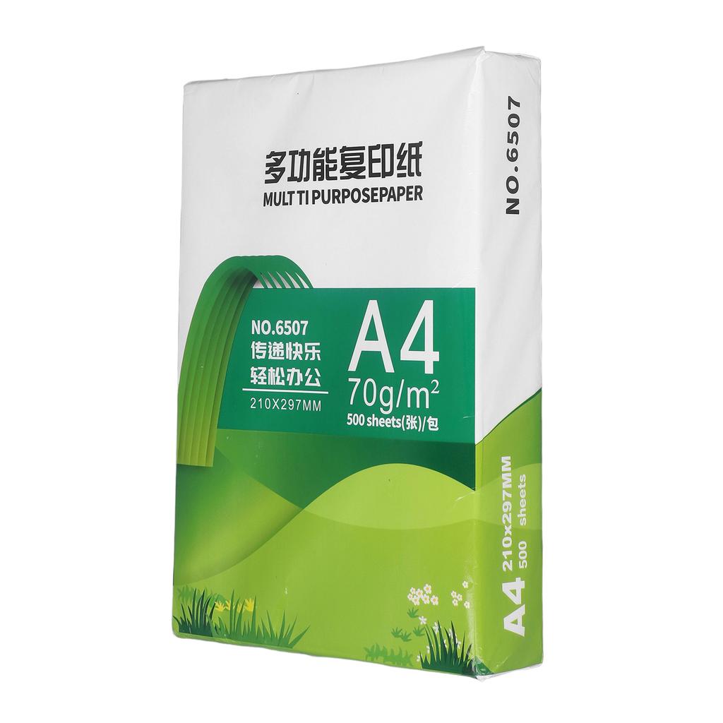 500 Sheets A4 Copy Printer Paper Wood Pulp Blank Duplicating Paper Multipurpose White Draft Papers