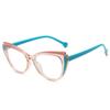  Retro TR90 Double Color Cat Eye Women Glasses Frame Fashion Pink Clear Anti-Blue Light Optical Men Eyewear Frame