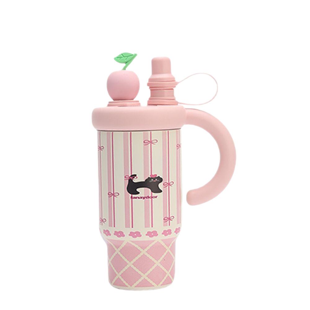 

New Zhiqiu high-value Bingba cup car water cup large-capacity thermos cup 316 stainless steel straw thermos cup 800ml