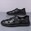 TUINANLE Men's Leather Sandals Breathable Hollow Out Outdoor Casual Beach Shoes Summer New Comfort Men Sandals