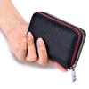 Stylish RFID Accordion Leather Card Holder with Zipper