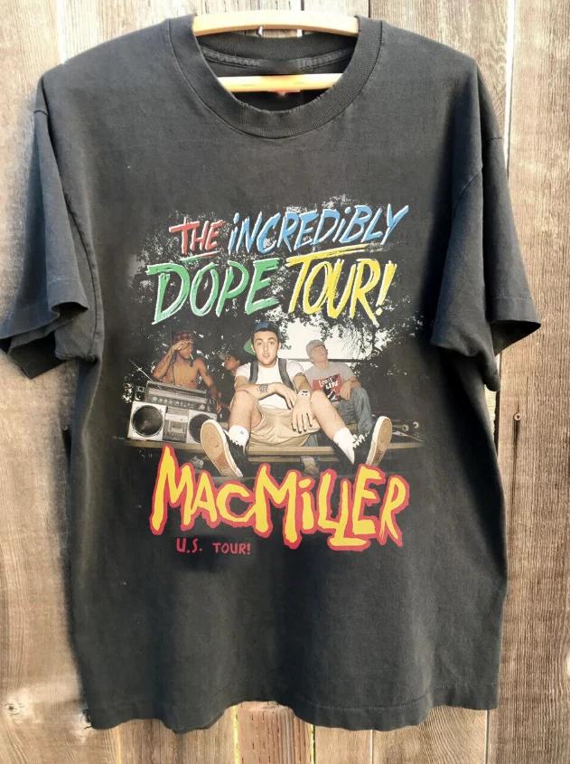 Mac Miller The Incredibly Dope Tour Short Unisex T-shirt Cotton Full Size XL