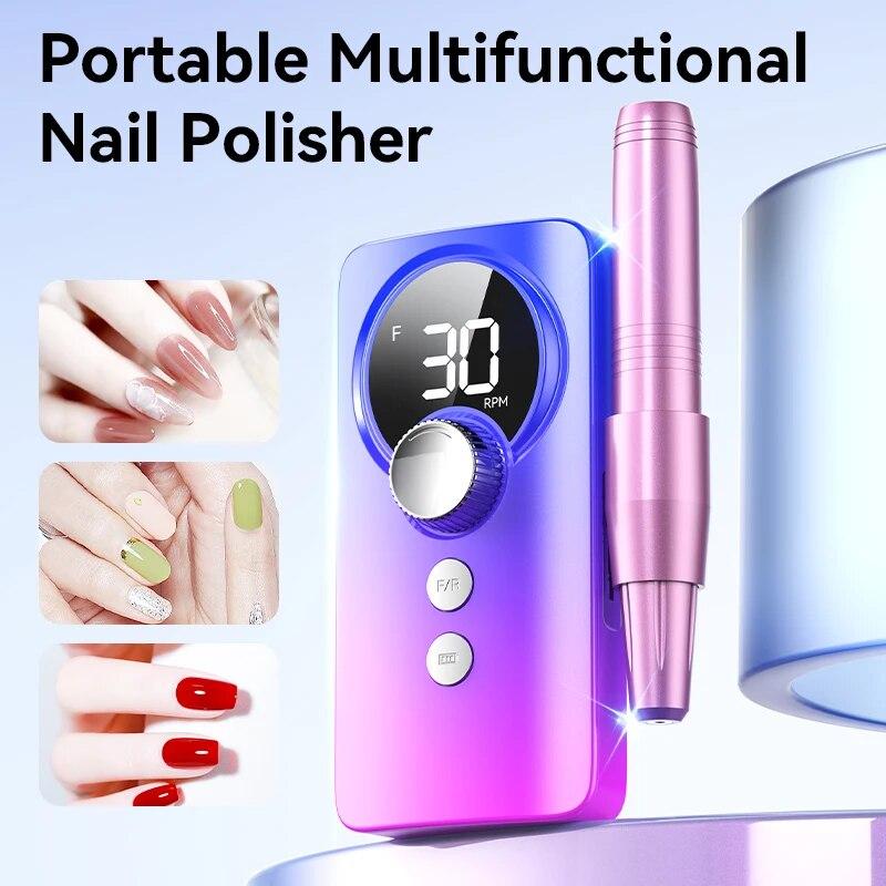 Rechargeable Electric Nail Drill Machine With USB Connect Nail Polish Remover Drill Set Manicure Sander Low Noise File Manicure