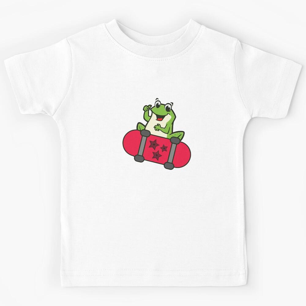 Skateboarding Frog Kids T-Shirt 170