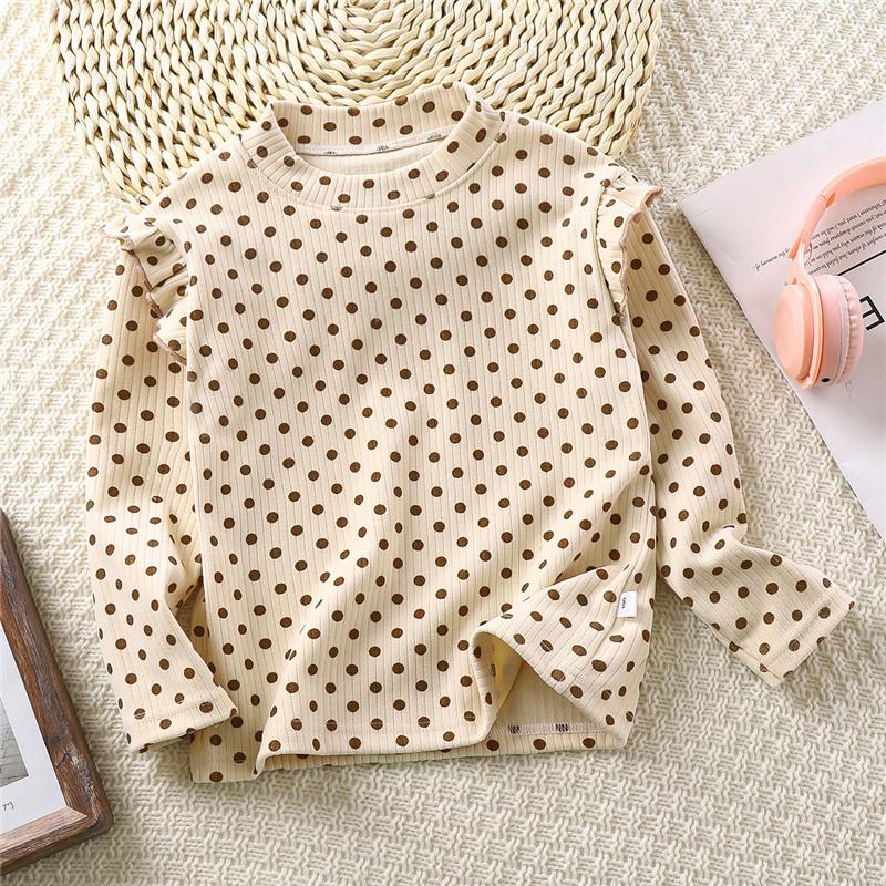 2-10Y Girls Flutter Sleeve T-Shirt Spring Autumn Blouse Floral Print Top Casual Tee for Toddler Kids