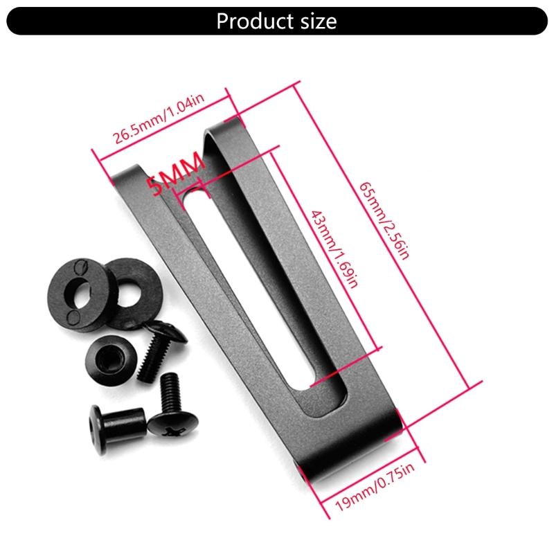 K Sheath Waist Clip Accessories K Sheath Back Clip with Screws Waist Clip Scabbard Carrying Pocket Clip K Sheath Clip