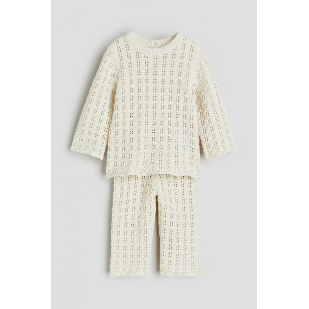 

HM Pointel Knit Набор из 2 предметов кремового цвета