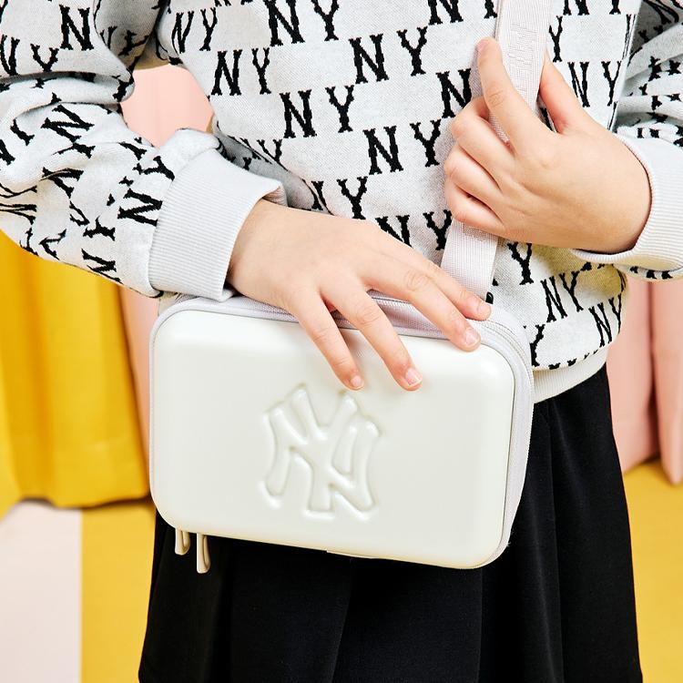 New MLB Polyester Camera Bag Shoulder Bag Crossbody Bag Mini Women's White 7ACRM013N-50BGL