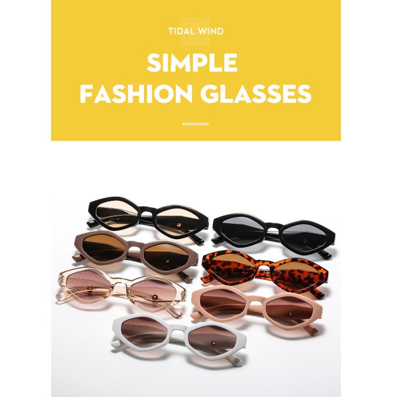 Damen-Sonnenbrille, modische polygonale Herren- und Damen-Sonnenbrille