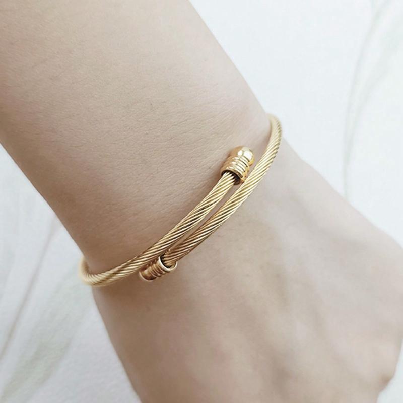 2pcs European & American Geometric Metal Bracelet, Men's & Hip Hop Style Fashion Cuff Bracelet